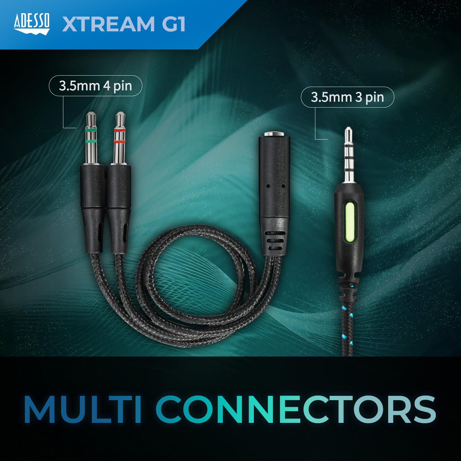 Adesso Xstream G1 zestaw słuchawkowy stereo do gier z mikrofonem