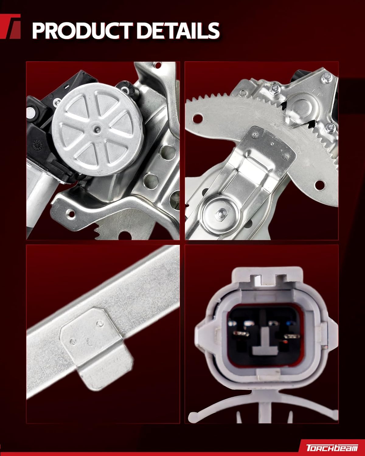 Torchbeam 741-799 Power Window Regulator Assembly with Motor Compatible with 1995-2004 Tacoma741-799, 69802-35090, 6980452070, 8571035040