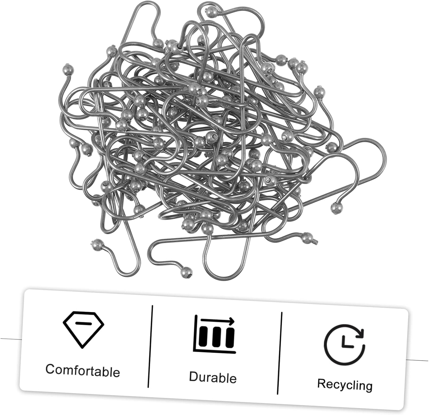 50pcs Multi-Functional Metal Hooks for Christmas Tree Decorations Sturdy Xmas Hanging Hooks for Ornaments Floral Arrangements Easy to Integrate Tree for Holiday Celebrations