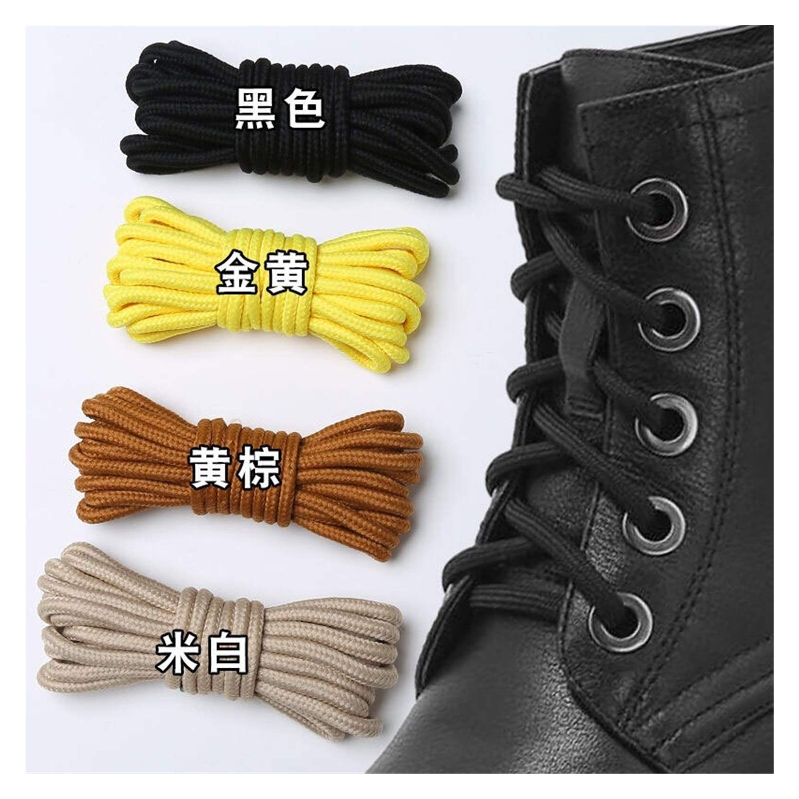 Leather Shoes Lace Men Women Casual Martin Military Boots Black