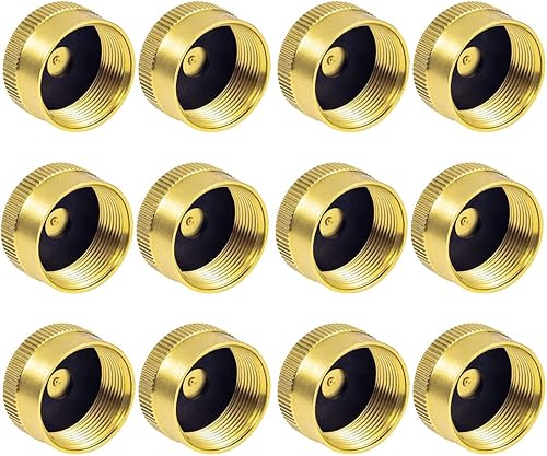 Miniatura 7 de 8 tapas de botella de propano de latón macizo, tapa de tanque de repuesto de 1 libra, universal para estufa de campamento al aire libre, cocina