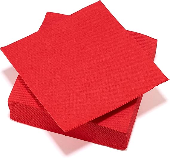 Serviettes Paper Napkins Red Disposable Recyclable Tissue Red