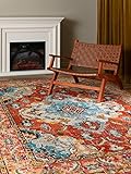 Mittelflor Teppich | 160 x 230 cm | Orange-Rot