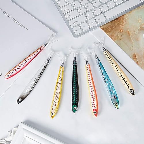 Miniatura 3 de Abhay Paquete de 20 bolígrafos de pescado lindos regalos de moda bolígrafos creativos para decoración de peces suministros de fiesta