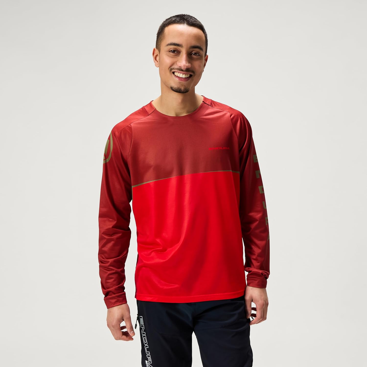 Endura Mens SingleTrack Mountain Cycling Core Printed LS T