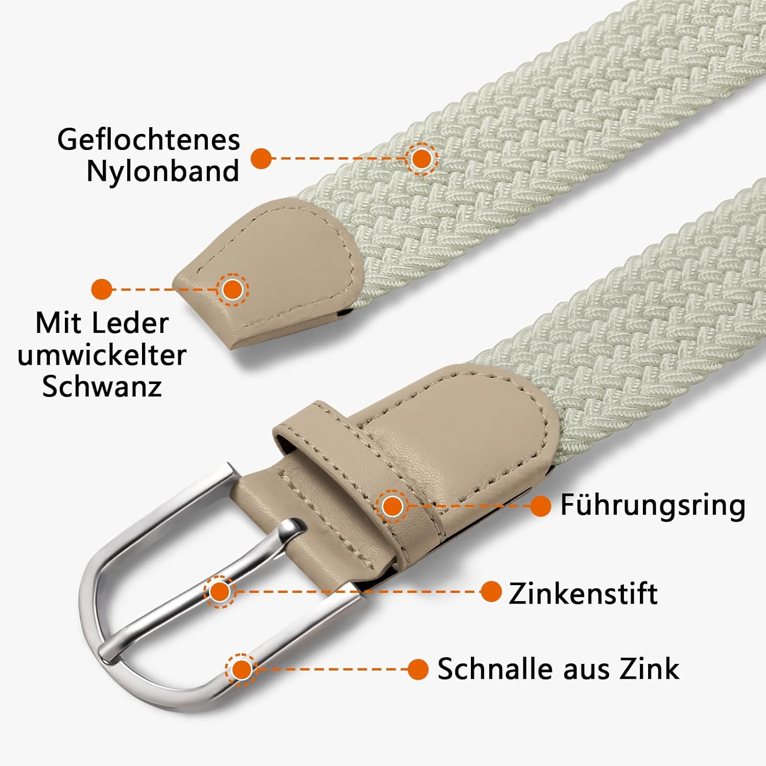 Die besten Gurte für jeden Stil: Eleganz trifft Komfort 8 Tangchao Stretchgürtel geflochten Variante