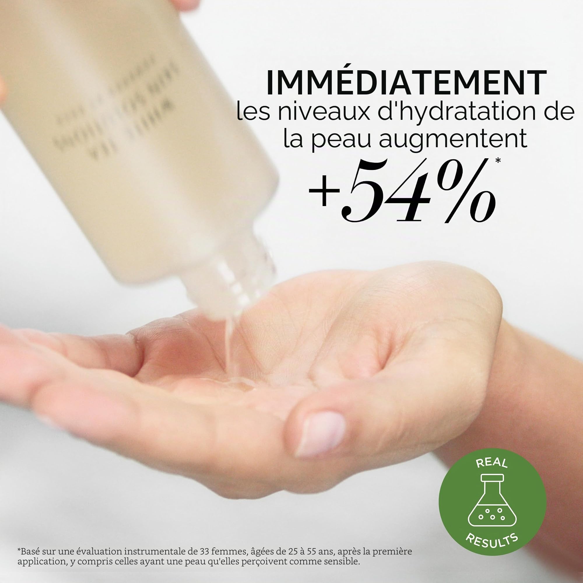 White Tea Skin Solutions Lotion Infusée Biphase Tonifiante et Hydratante, apaise, nourrit et tonifie la peau, Riche en huile de Thé Blanc, formule vegan, convient aux peaux sensibles, 200ml