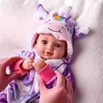 BABESIDE Poupée - 15-Inch Poupée réaliste avec les yeux bleus, corps doux dans la vie hors de la licorne comme des poupées qui cherchent réel pour 4 5 6 7 8 9 Années Fille, cadeau d'anniversaire et jeu de prestance