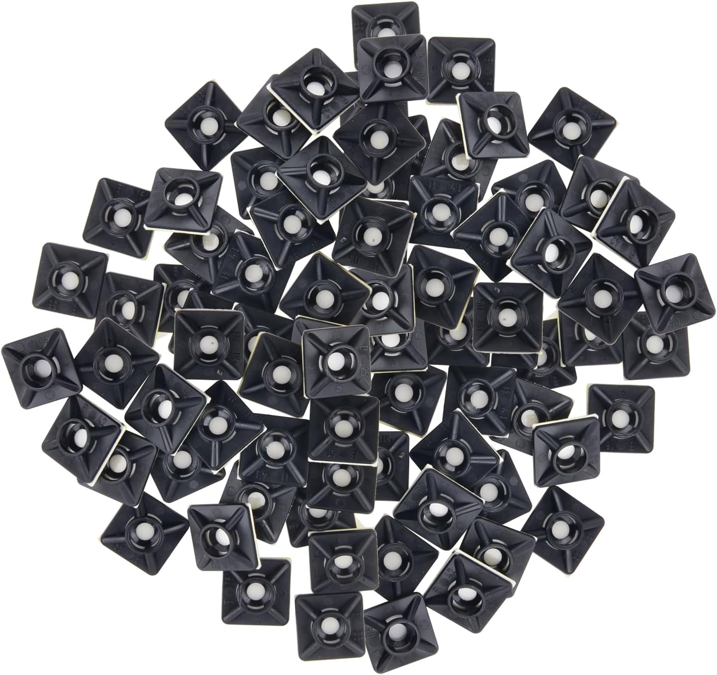 ZipTie.com 3/4-inch UV Resistant Black Zip Tie Mounts, UL 21 Listed, 100-Pack