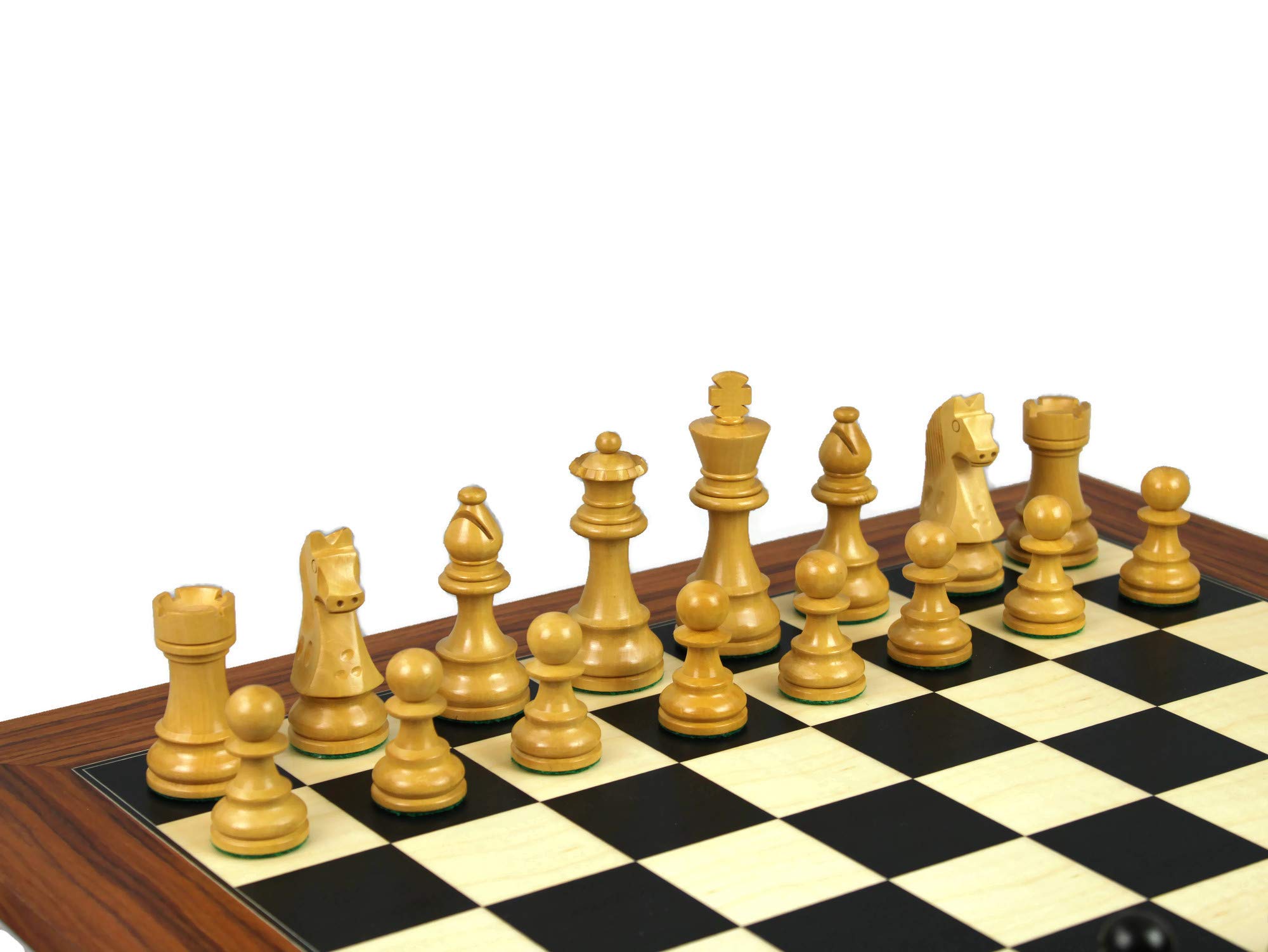 Palisander - Juego de ajedrez de 20 pulgadas con piezas de ajedrez alemán Staunton ponderadas de 3.75 pulgadas
