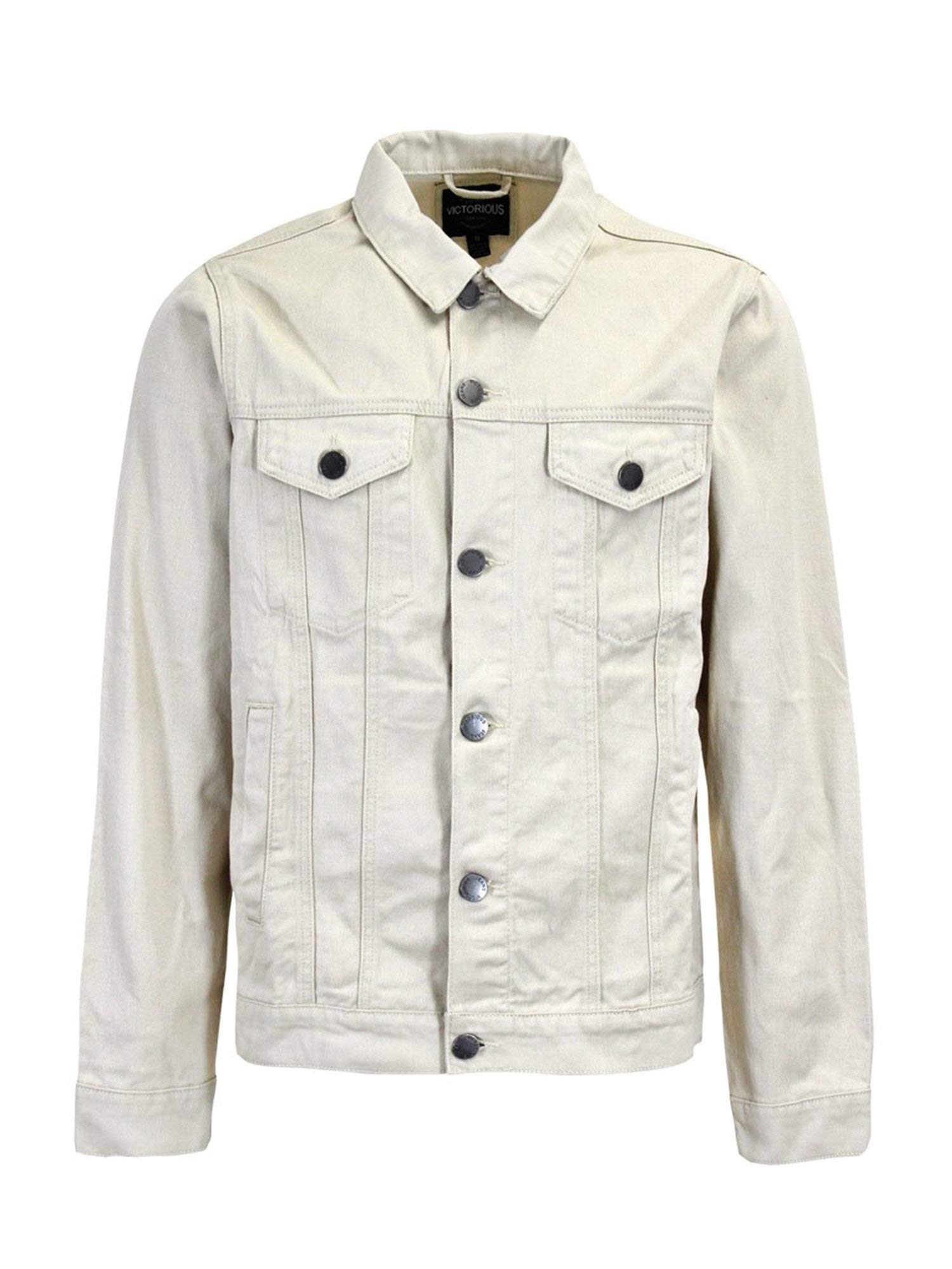 VICTORIOUS Men's Distressed Denim Jacket