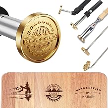 KAINSY Custom Branding Iron for Wood, Electric Branding Irons Personalized Leather Stamps with Your Text/Unique Logo for Handmade Lover Wedding Gifts, Durable Wood Burning Stamp Tool for Food Meat