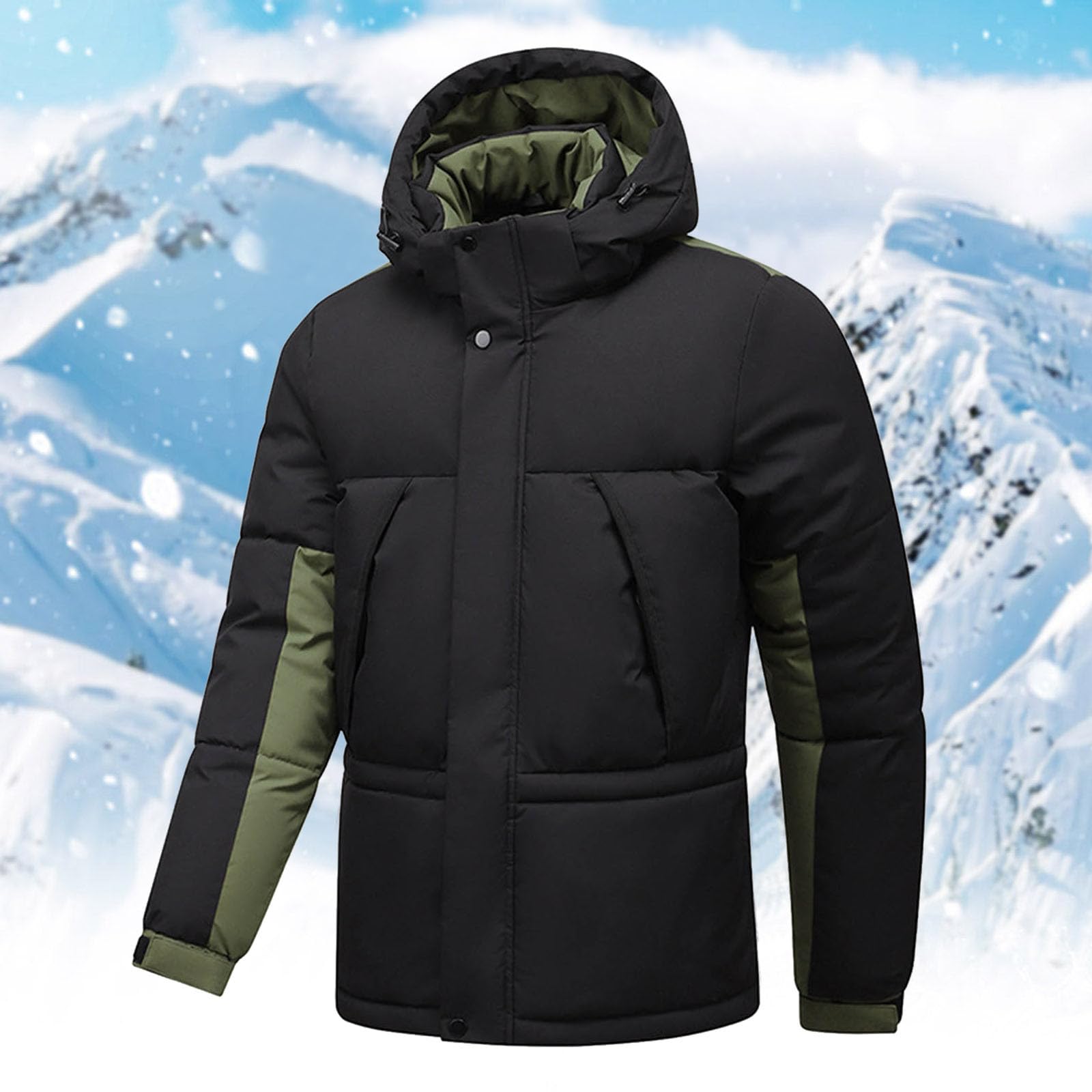 TYUIOP Giacca Chef Uomo Bomboniere Cresima Giacca Cuoco Uomo Manica Corta Over Size Cappotto Antivento Uomo - Giacca Invernale Caldo - Giacca con Fodera Impermeabile Resistente Inverno Gilet Leggero,