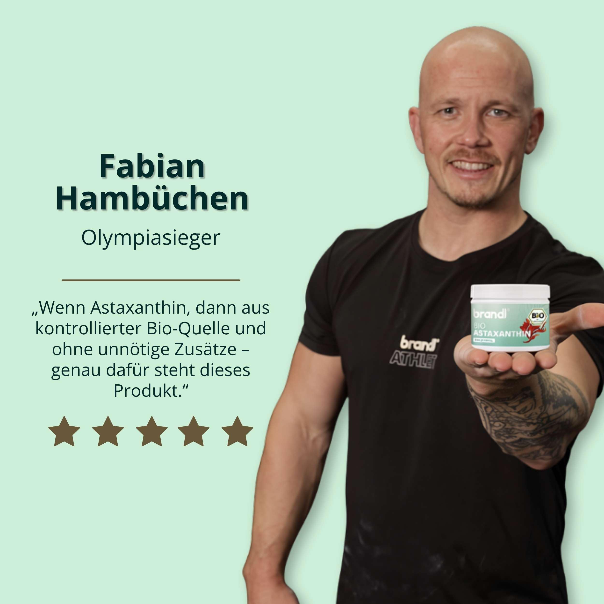 Astaxanthin hochdosiert Bio Kapseln mit Antioxidantien - 90 vegane Astaxanthinkapseln je 8 mg bio Astaxanthin brandl® - ohne Zusatzstoffe, abgefüllt in Deutschland Premium-Qualität, laborgeprüft