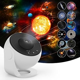Home Planetarium Projector Star Ceiling Projector with 13 Pcs Movie Discs, Nebula Moon Planets Galaxy Theme Light Projection