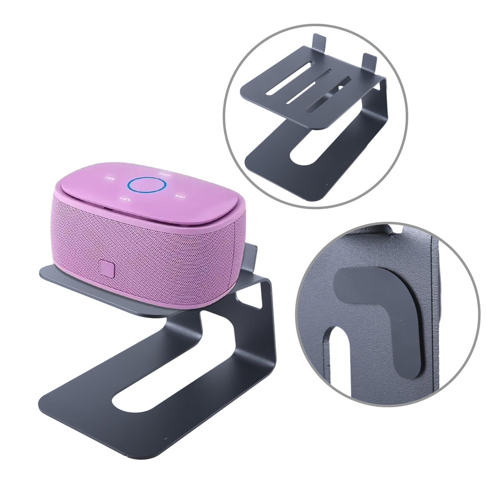 Soportes de escritorio profesionales para monitores de estudio para estanterías, perfectamente equipados con almohadilla antideslizante, soportes de escritorio para cine en casa