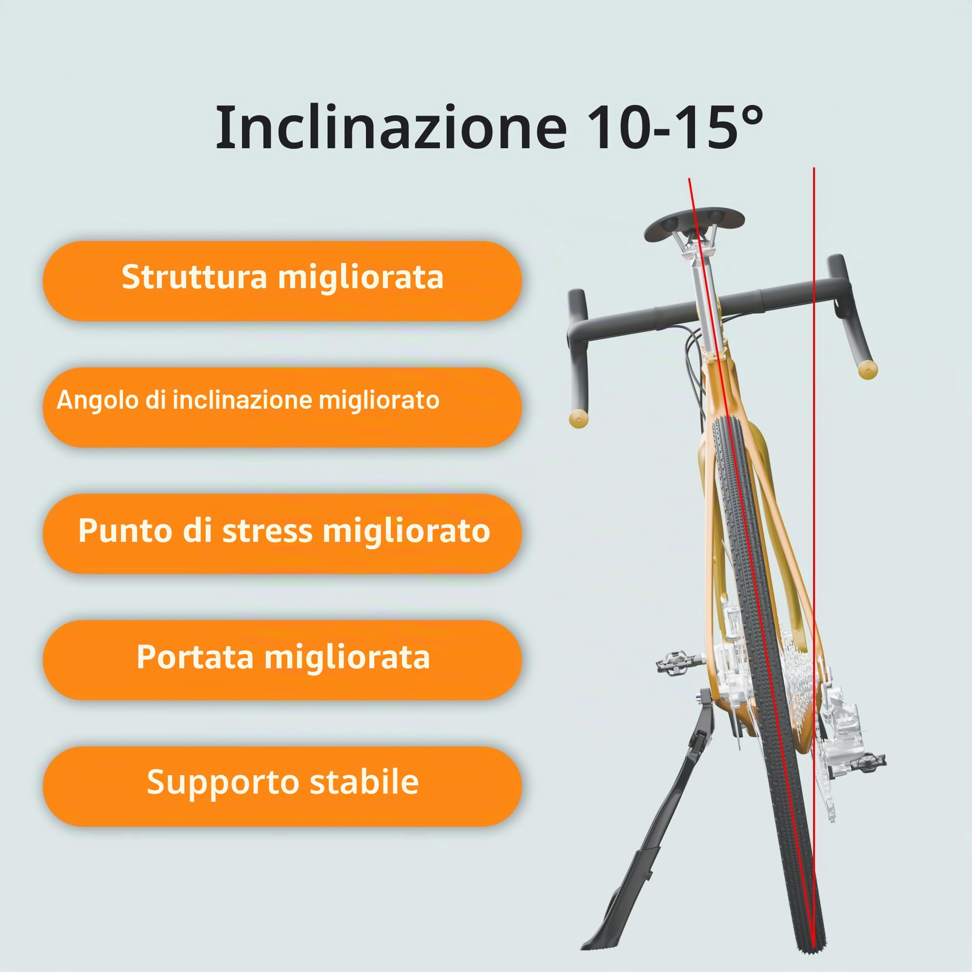 Cavalletto per Bicicletta, con Spaziatura dei Fori di 40 mm/Supporto Universale per Bicicletta, Cavalletto per Bicicletta da 26 a 29 Pollici, Cavalletti per Bicicletta Regolabili