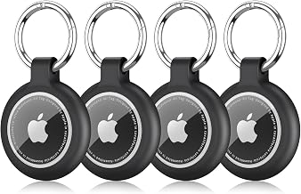 Wanme AirTag Waterproof Keyring, AirTag 2nd Gen (2026) & 1st Gen, Silicone Case for Apple Airtag with Front Cover, 360°AirTag Case for Keys, Backpacks and Animal