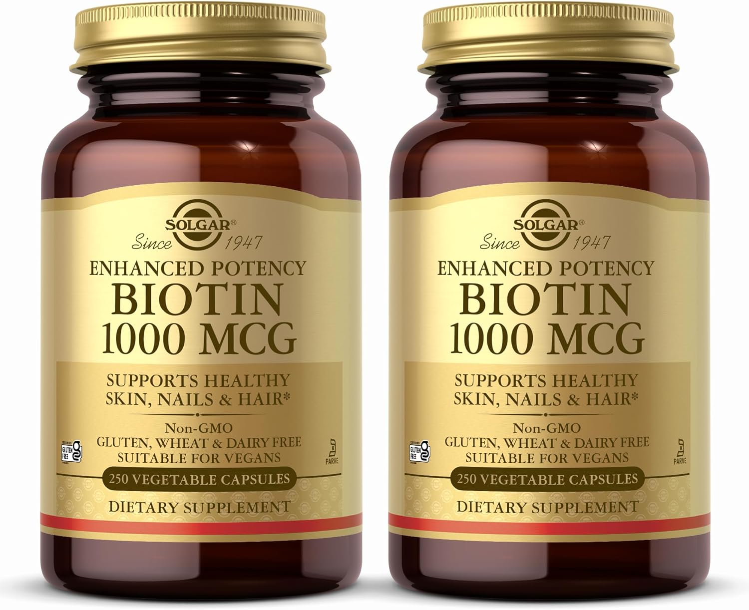 Biotin 1000mcg 250 Vegetable Capsules 2-Pack