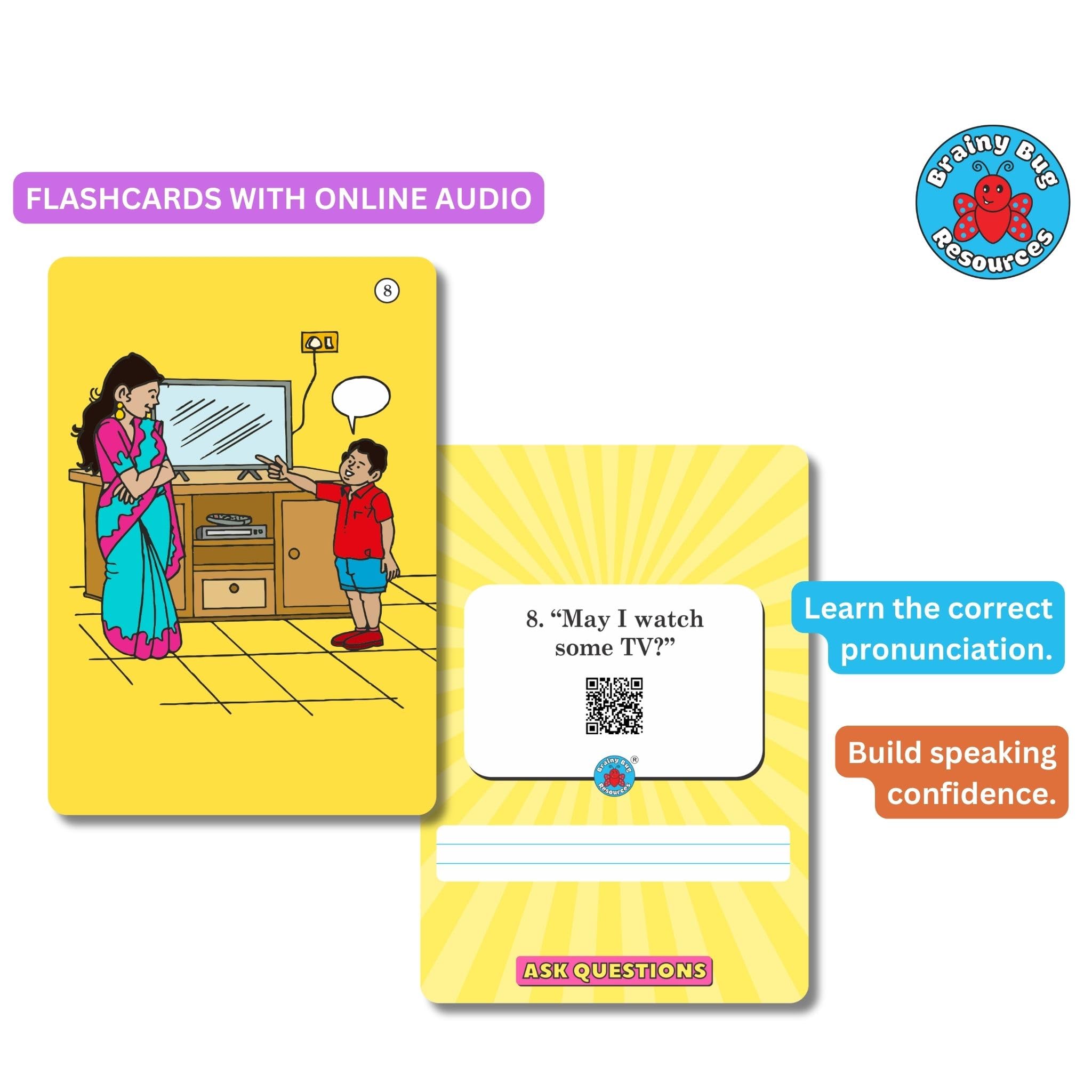 Brainy Bug Who, Where, Why & Ask Questions Flashcards | Audio | À partir de