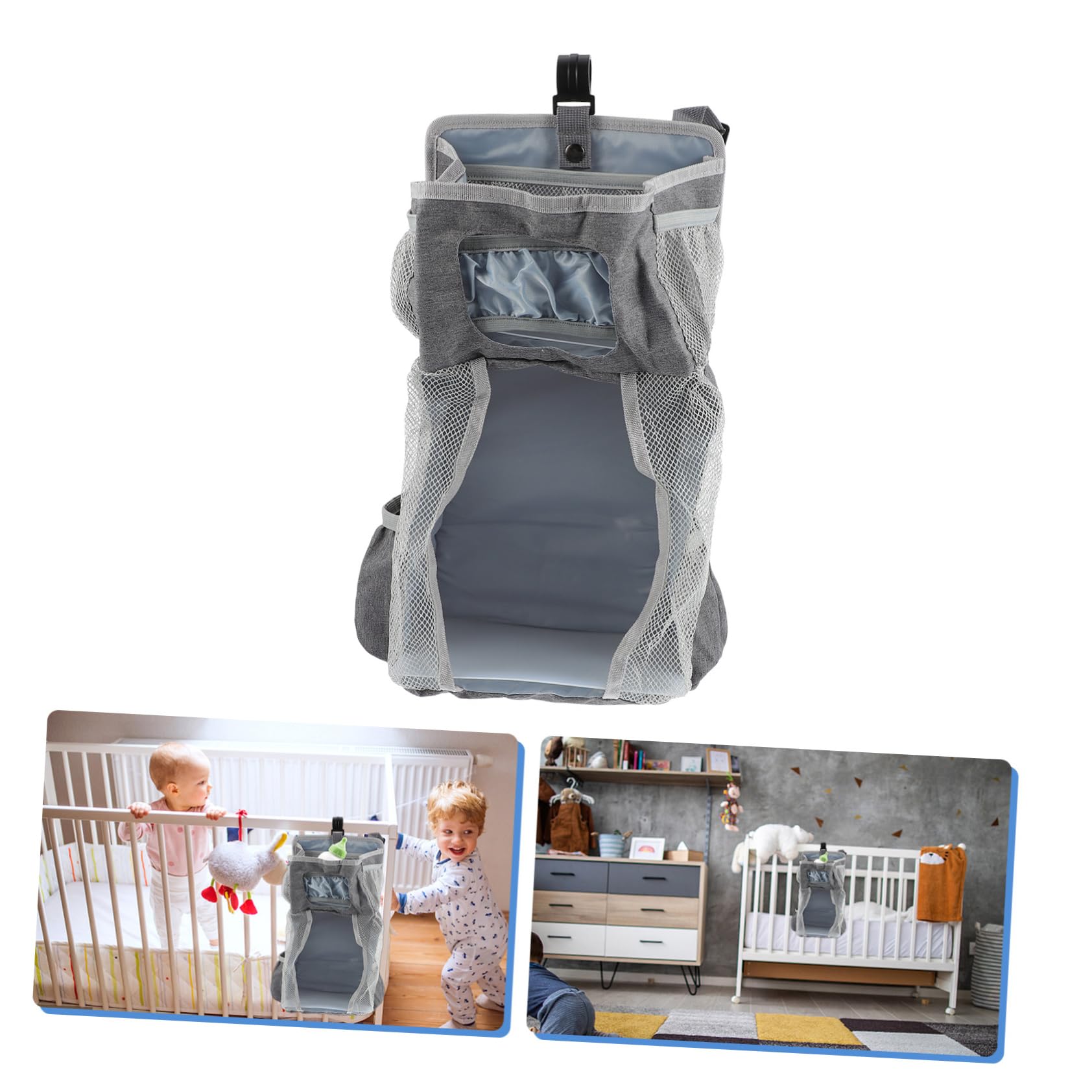 ibasenice 2stücke Hängende Windeltasche Für Babybett Großer Organizer Für Wickelutensilien Platzsparend Und Abnehmbar Für Windeln Spielzeug Und Feuchttücher Für Babypflege
