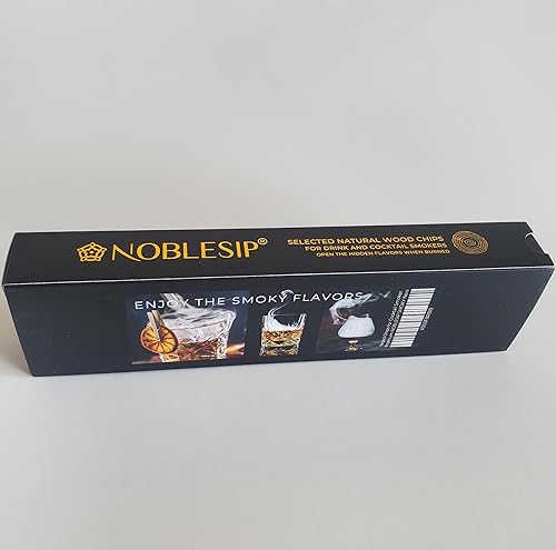 Miniatura 3 de NobleSip Chips de madera para cócteles y ahumadores de comida. Juego de 4 sabores naturales seleccionados manzana, cereza, nuez, roble. Whisky