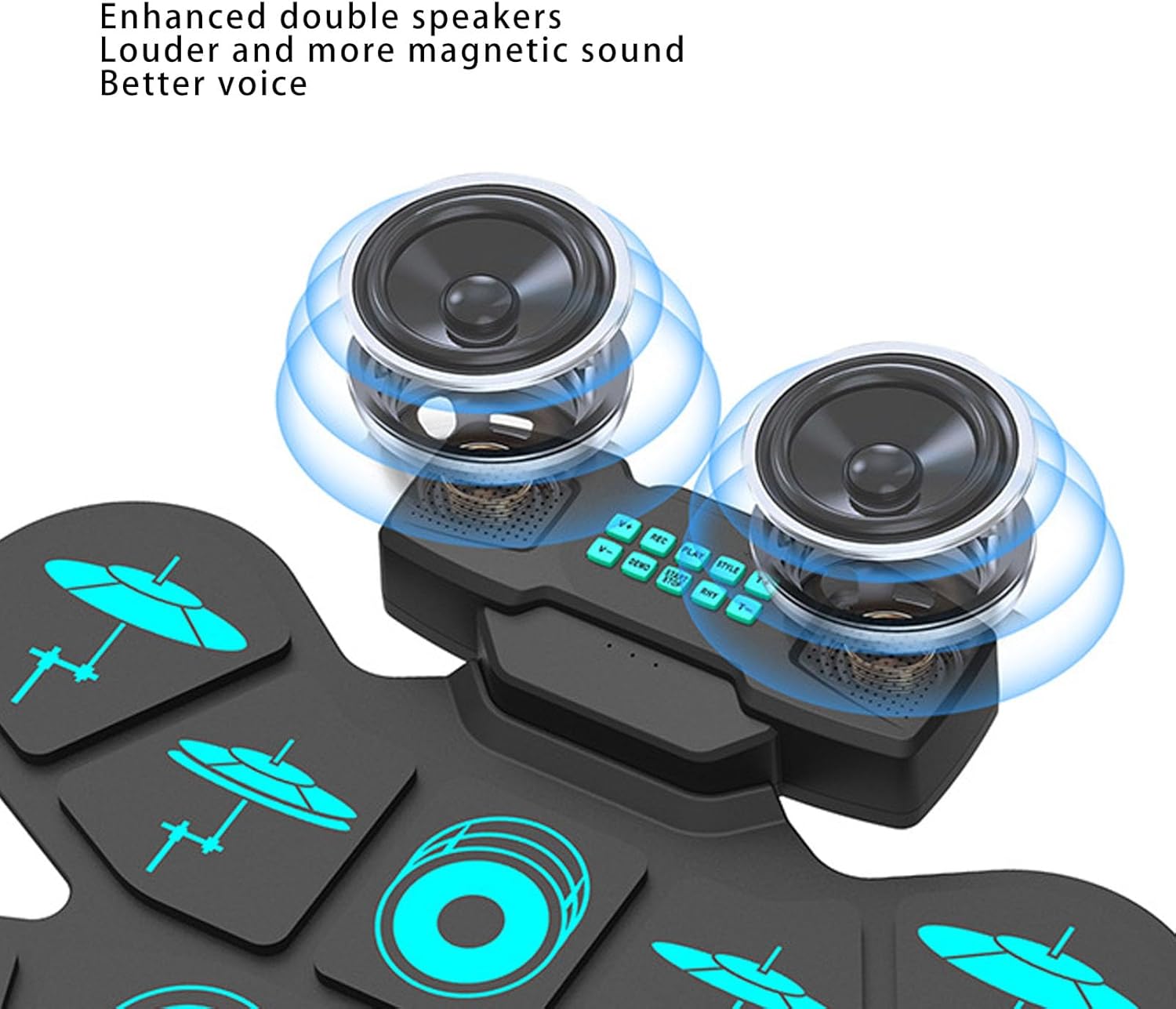 Electronic Drum Set, Portable 9-Pad Practice Kit with Headphone Jack, Perfect for Kids & Beginners, Digital MIDI Drum Pad for Home Use