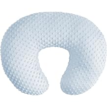 OWLOWLA Minky Nursing Pillow Cover, Breastfeeding Pillow Slipcover Fits Nursing Pillow for Baby Boy GirlBaby Blue