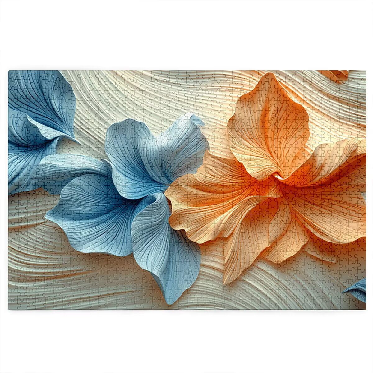 Puzzle 2000 sztuk kwiat dla dorosłych, abstrakcyjne drewniane puzzle dla dorosłych, trudne drewniane łamigłówki, rodzinne gry edukacyjne, łamigłówki z pudełkiem na prezenty dekoracje do domu, prezent