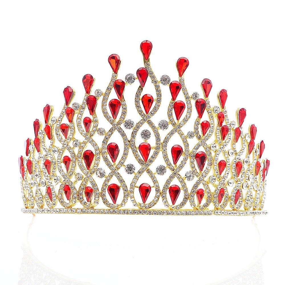Damskie nakrycia głowy, biżuteria do włosów Diadem z koroną dla kobiet Luksusowylubne tiary i korony ślubne Akcesoria do włosów Biżuteria Rhinestone Prom Party Diadem Opaska na głowę Prezent