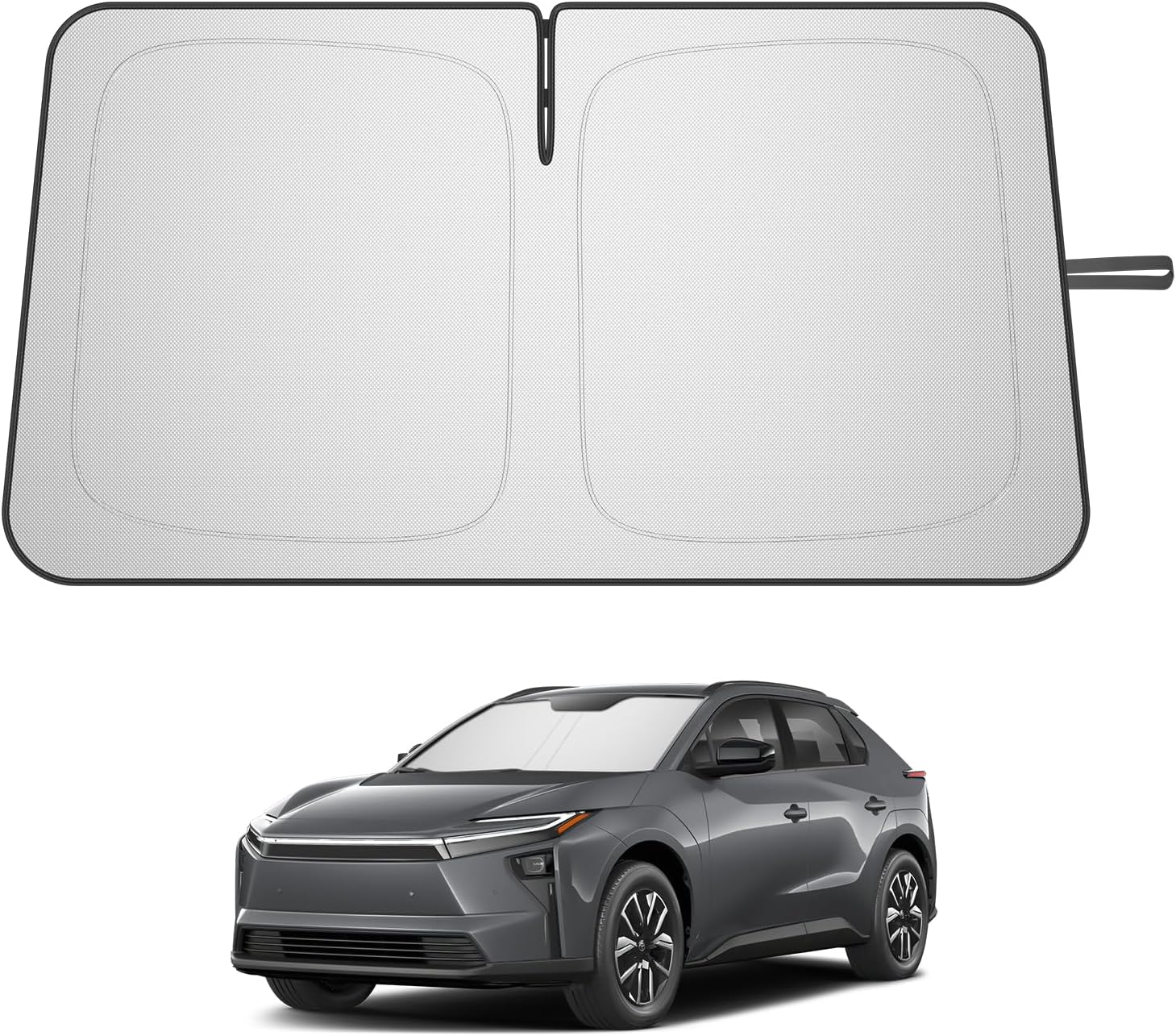 SHAOHAO for 2026 2027 Toyota C-HR Car Windshield Sun Shade for 2026 2027 Toyota C-HR/CHR/bZ/bZ Woodland/Solterra Accessories Foldable Front Window Sunshade Heat Reflective Interior Cool UV Ray Block