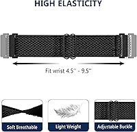 Vista 2 de Geiomoo Correa de nailon de 0.787in 0.866in para relojes y relojes inteligentes, correa de repuesto