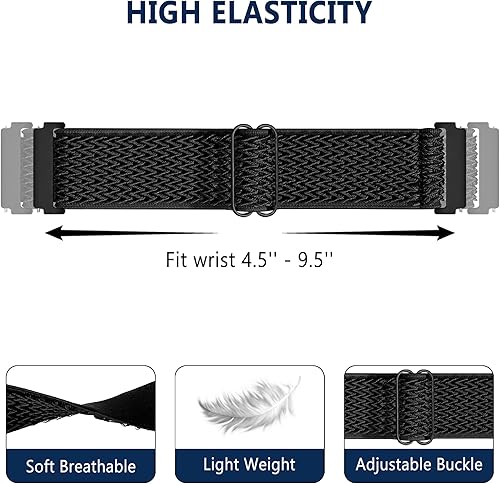 Vista 2 de Geiomoo Correa de nailon de 0.787 in para relojes y relojes inteligentes, correa de repuesto