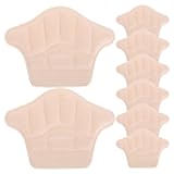 Milisten 8 Pairs Adhesive Heel Cushion Pads for Shoes Reusable Heel Protectors Inserts for Men and Women Beige for Preventing Blisters and Shoe Slippage