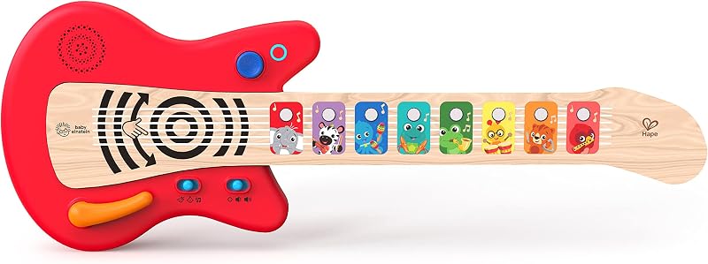 Together in Tune Guitar​ Juguete musical de madera inalámbrico seguro para niños pequeños, colección Magic Touch, a partir de 6 meses