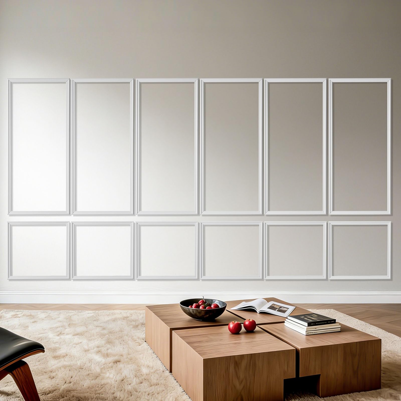Molduras de pared impermeables y pintables VEVOR en pack de 6 juegos para revestimiento interior