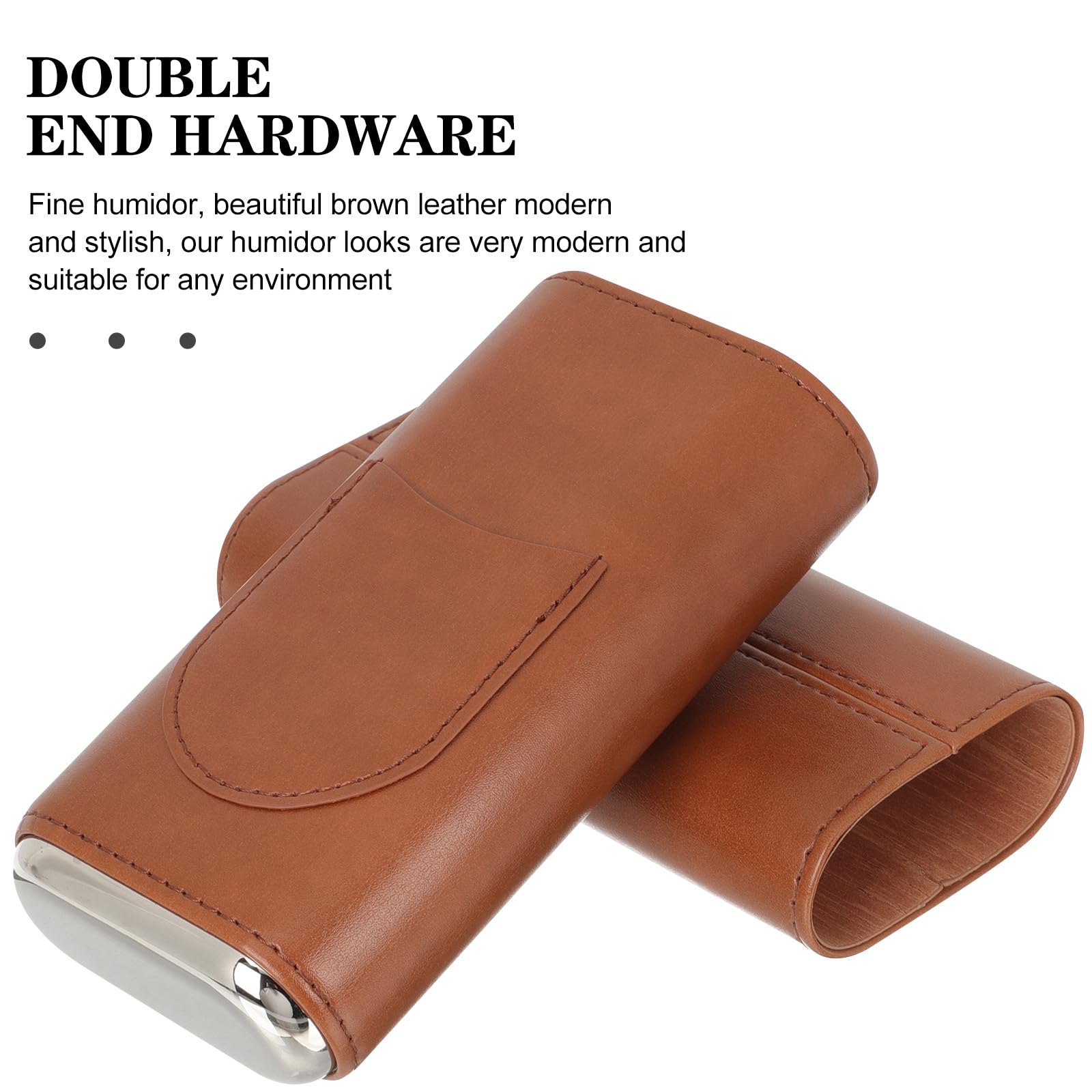 TOYANDONA Tragbare Zigarrentasche aus Pu Leder in Braun mit Einfachem Design Leicht und Kompakt für Casual Gebrauch und Verstauen in Tasche