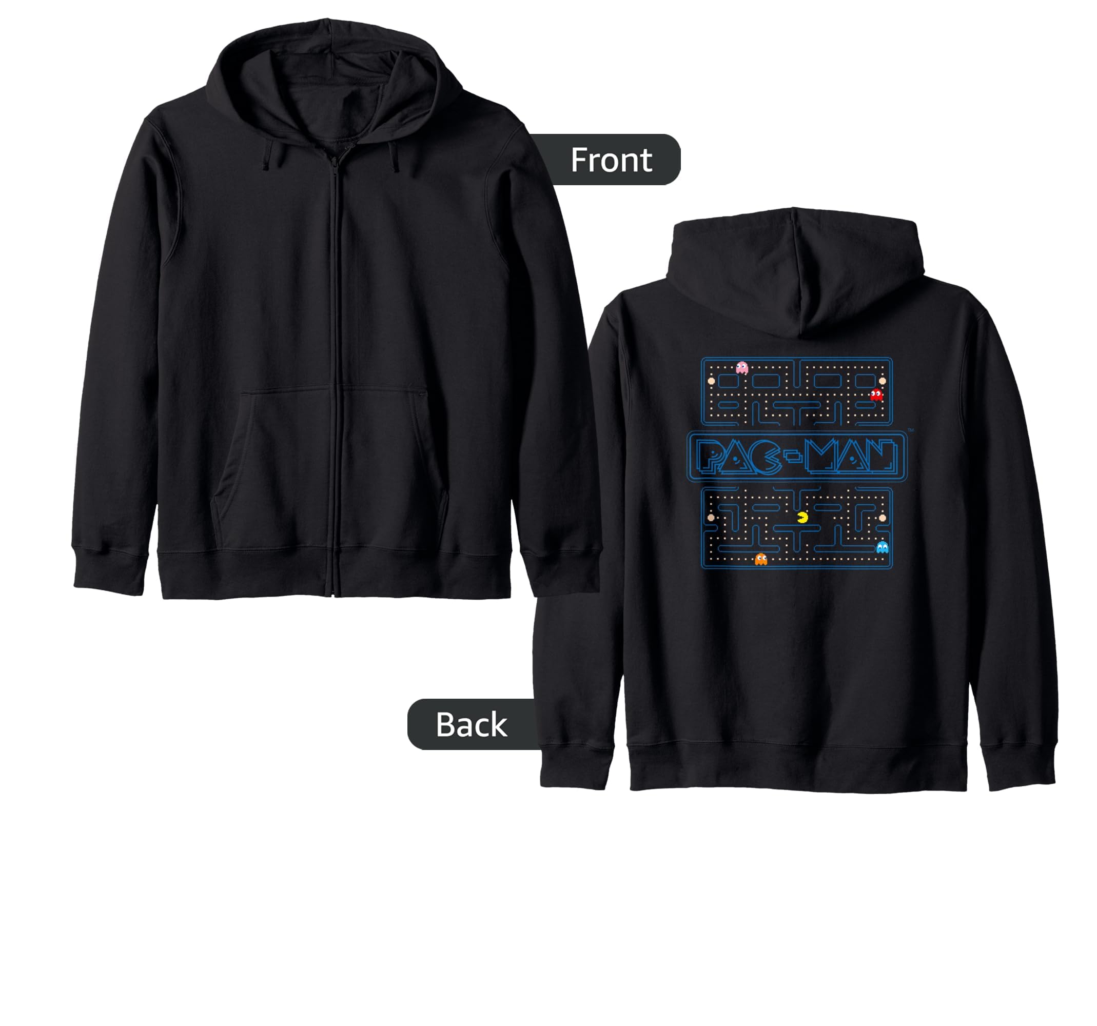 Amazon.com: Bandai Namco Entertainment: PAC-MAN Zip Hoodie