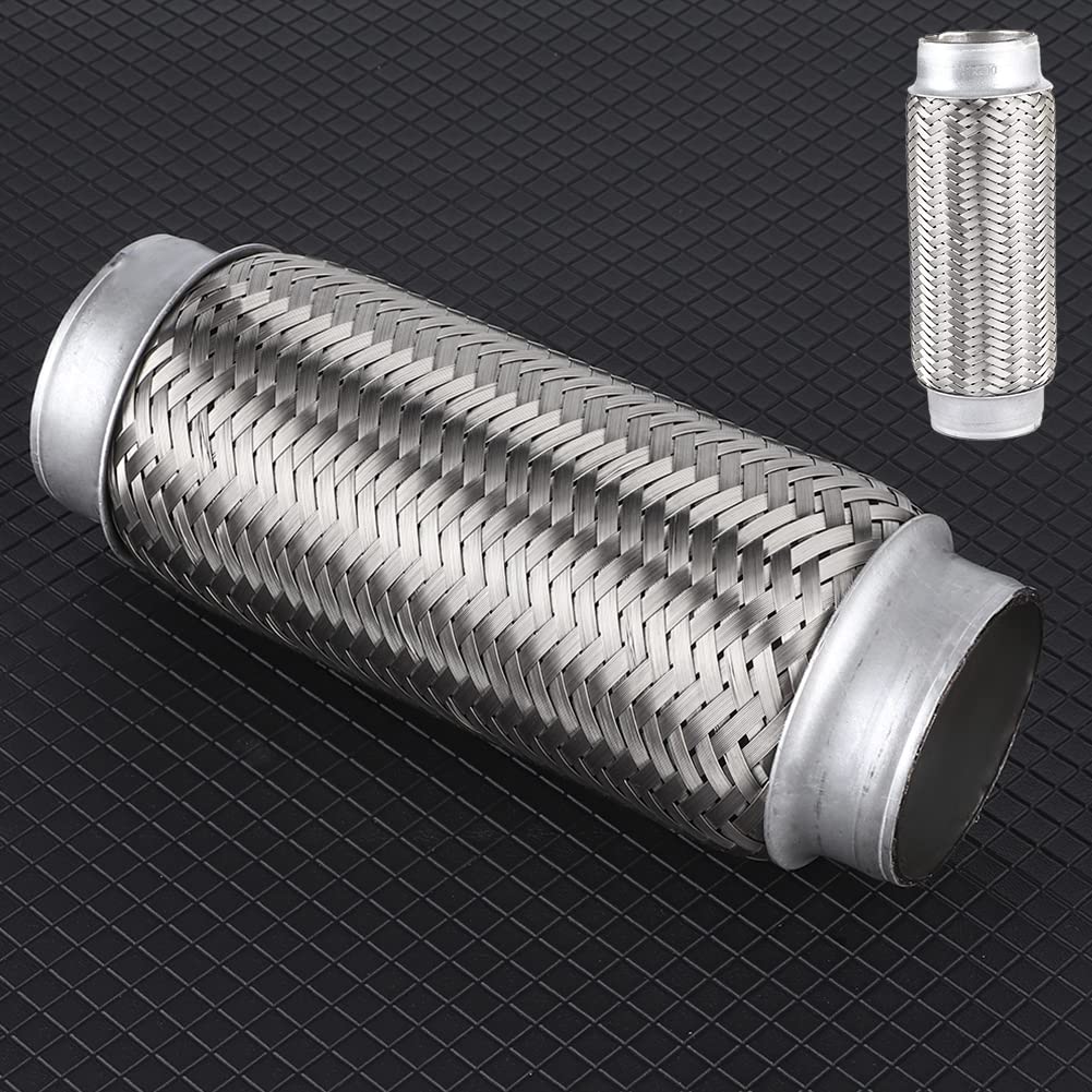 Auspuffrohr, Edelstahl Auspuff Flexibles Rohr Flexi Joint Repair Tube Autozubehör für Universal-Vorderauspuff Flexrohr Auspuff Flexi-Rohr Universal Edelstahl Auspuff Flexrohr(51MM*200MM)