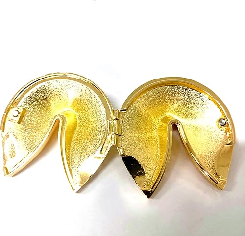 Miniatura 6 de Ya.x Caja de galletas de la fortuna de metal personalizada para bodas, contiene tu mensaje personalizado de papel de galleta de la fortuna, gran