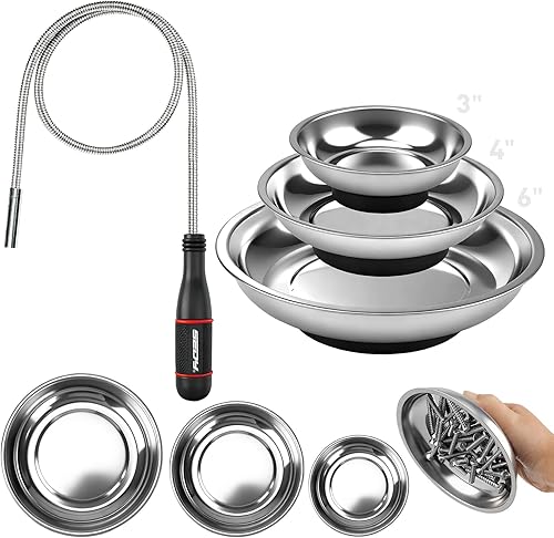 Vista 9 de Herramienta de Barrido Magnético Telescópica: Imán Fuerte Recoge Clavos, Tornillos y Piezas de Metal, Tuercas y Pernos, Buscador de Piezas de Acero