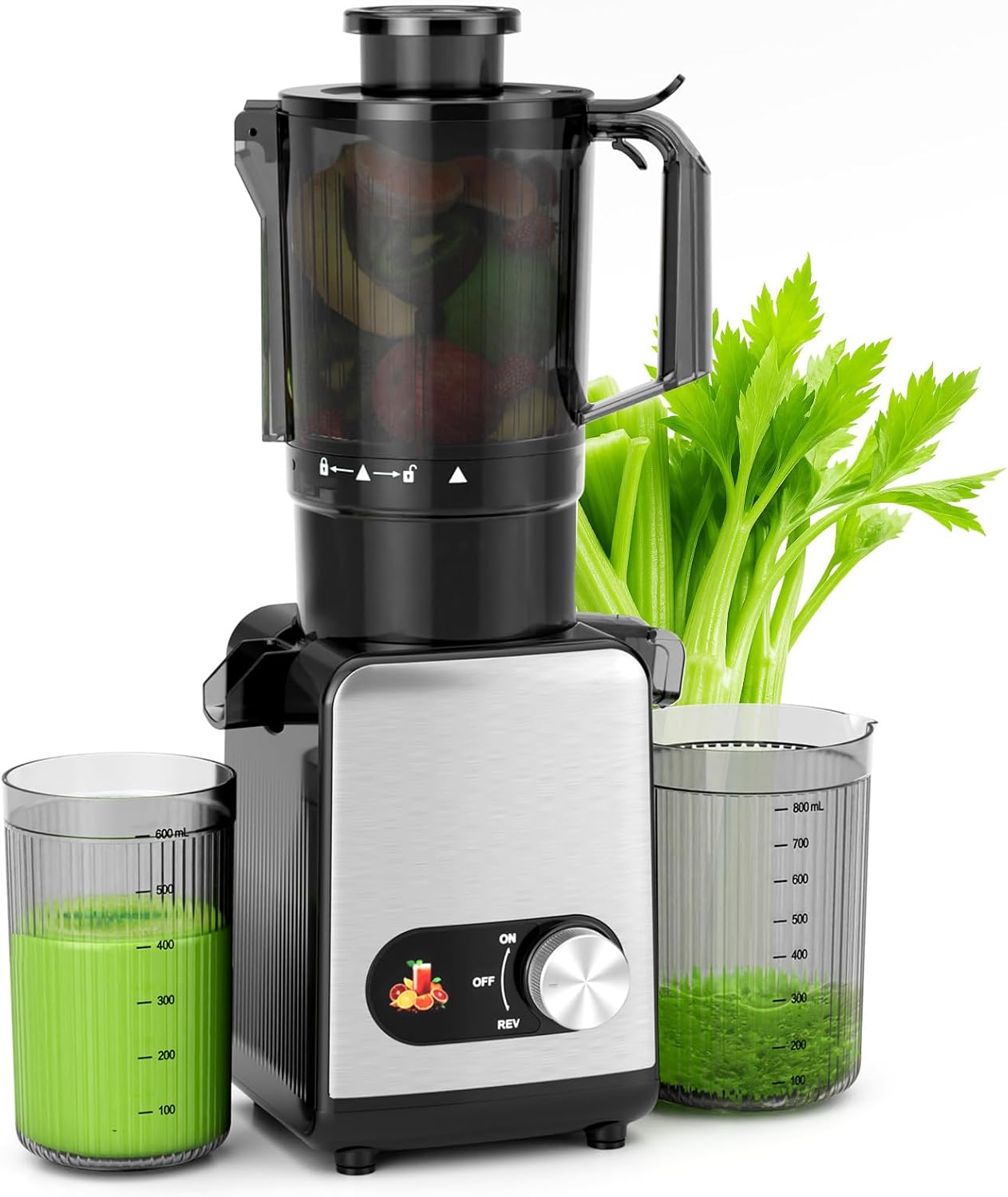 Extractor de Jugos Prensado en Frío Boca Ancha 4.35 Pulgadas 200W