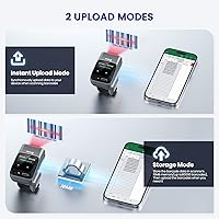 Vista 8 de Eyoyo Escáner de código de barras de anillo Bluetooth 2D con pantalla, mini lector de código de barras QR inalámbrico portátil compatible con iPad