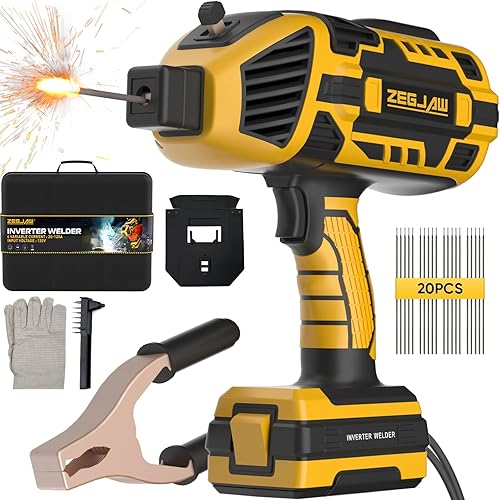 Máquina de soldadura portátil, pistola soldadora eléctrica de mano de 110 V ARC con inversor IGBT 5 ajuste de corriente variable, se adapta a