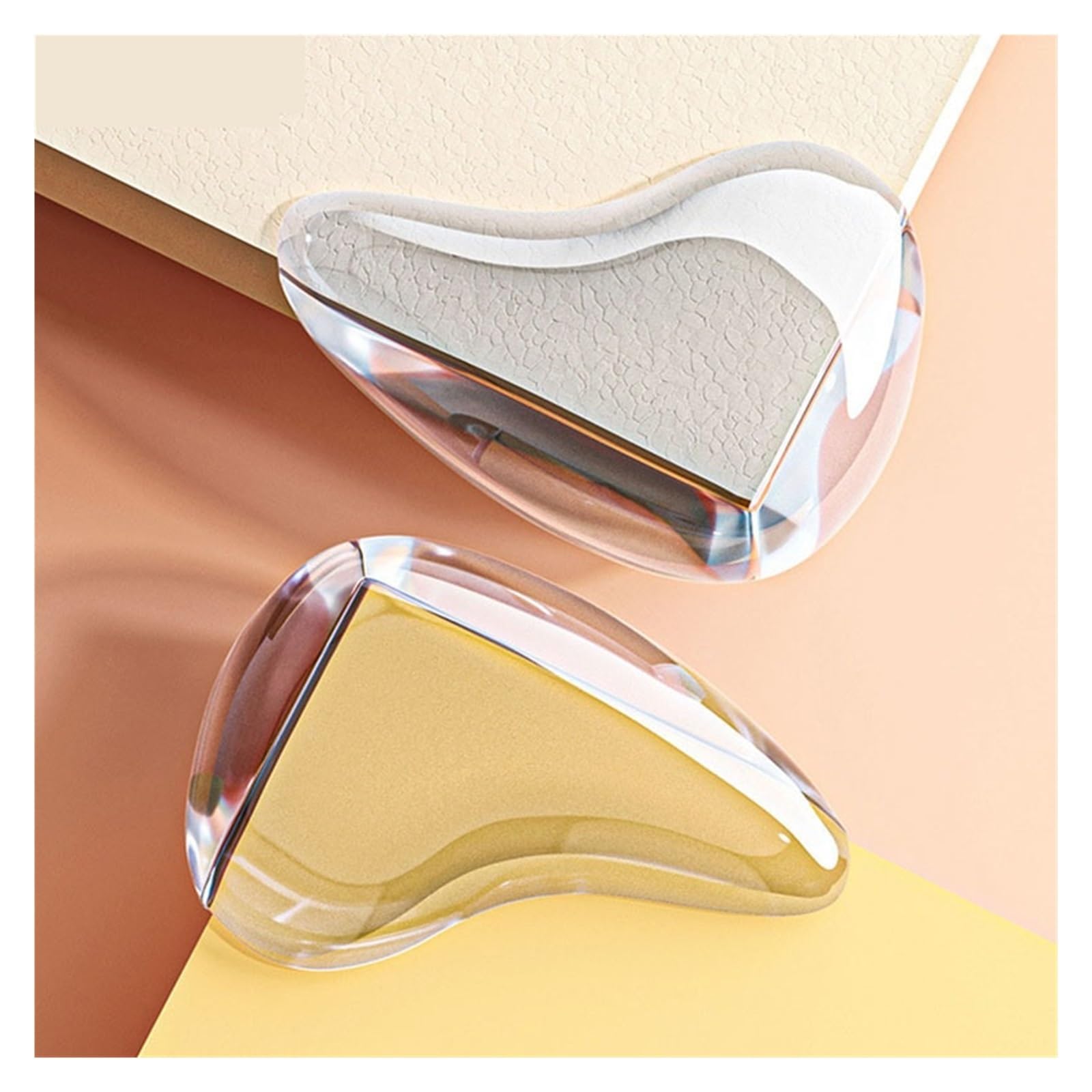 Protectores de Esquinas para mesas, Seguridad Infantil, 2 Unidades, diseño de Gota de Agua, Silicona Suave, Transparentes, Protectores de Esquina, Almohadillas Protectoras