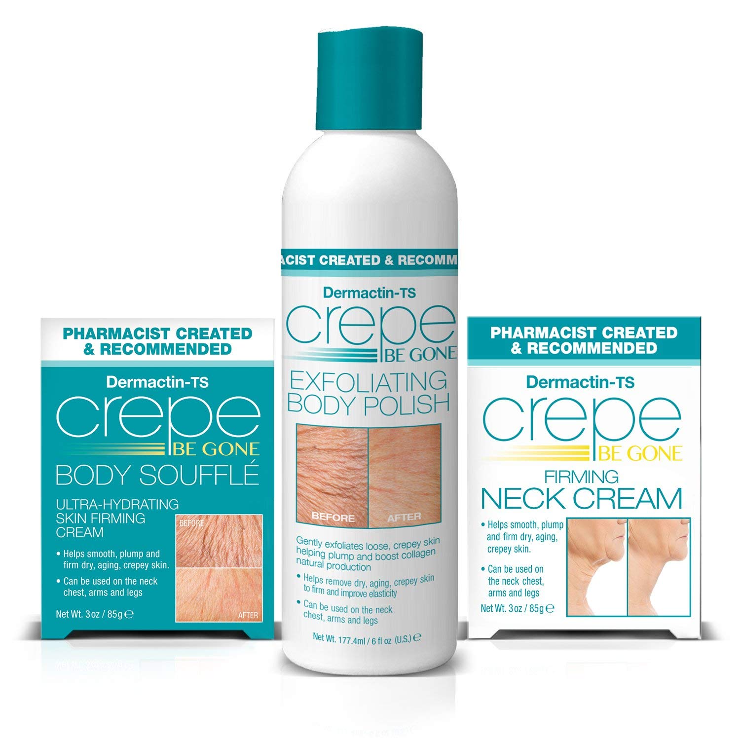 DermactinTS Crepe Be Gone 3Piece Kit Includes Body