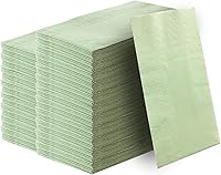 Vista 1 de 100 servilletas de 3 capas de color verde salvia de 13 x 15.7 pulgadas, servilletas de baño para invitados, servilletas de postre, toallas de mano