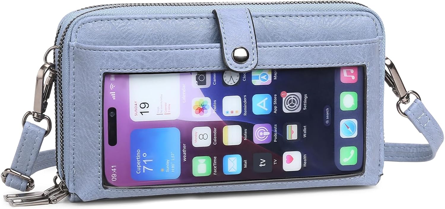 FALAN MULE Small Crossbody Bag for Women,Cell Phone Wallet Wristlet Purse with Credit Card Slots