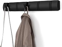 Vista 18 de Umbra Perchero de Pared Abatible Flip con 8 Ganchos – Almacenamiento Moderno que Ahorra Espacio para Sombreros, Chaquetas, Bolsas, Entrada