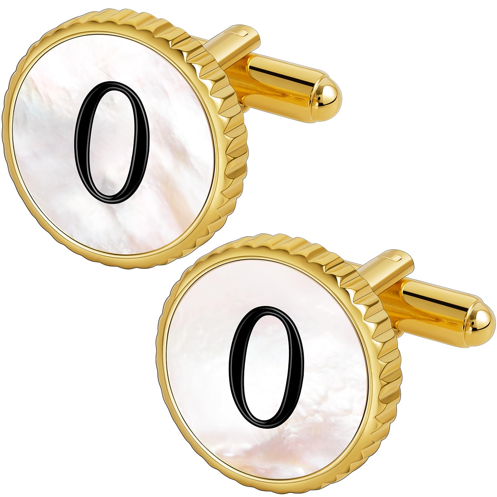 Cuff Links Mens Golden Silver Gunmetal Black, Cufflinks for Men Custom Initial Personalized Mother Of Pearl Mens Cufflink for Shirt Golden Silver Gunmetal Black Cuff Link Shirt for Wedding